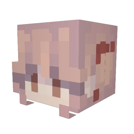 luvarises Minecraft avatar head, 3D render