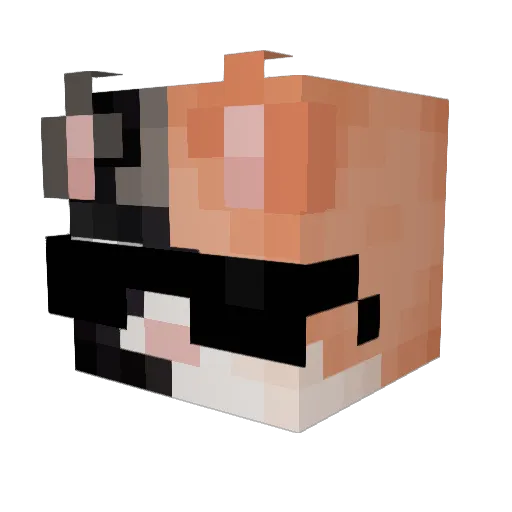 luvaz Minecraft avatar head, 3D render