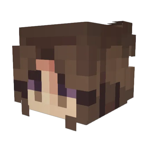luvbri Minecraft avatar head, 3D render