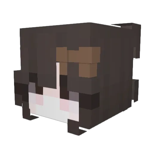 luvcherie Minecraft avatar head, 3D render