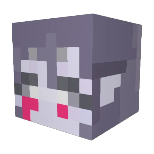 luvcruor Minecraft avatar head, 3D render