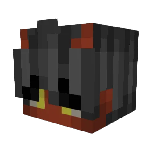 luvdemonn Minecraft avatar head, 3D render