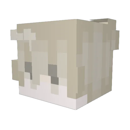 luvence Minecraft avatar head, 3D render