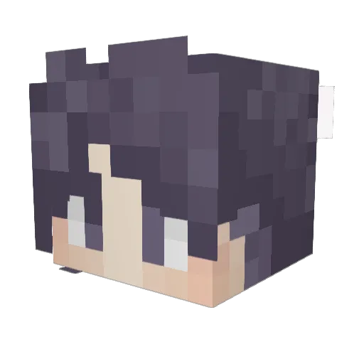 luvhwk Minecraft avatar head, 3D render