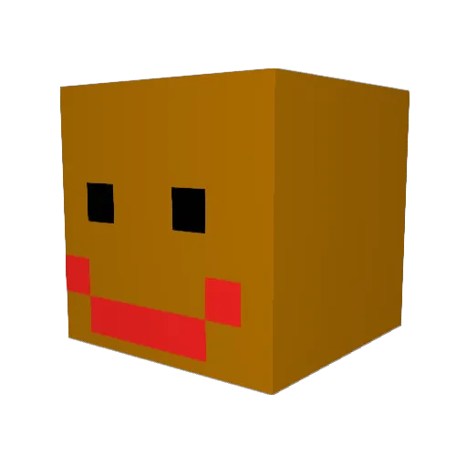 luvi__ Minecraft avatar head, 3D render