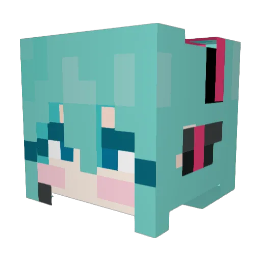 luvifix_ Minecraft avatar head, 3D render