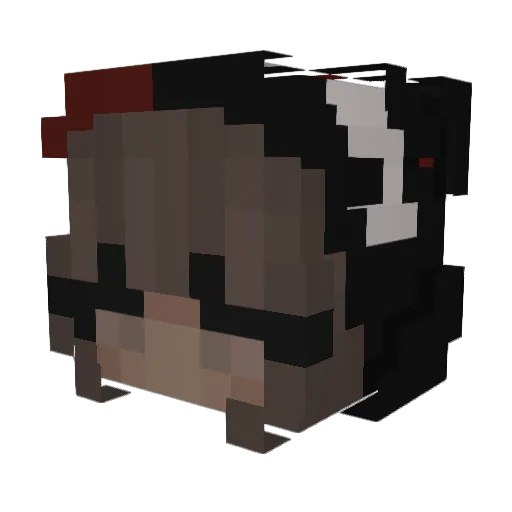 luvkeish Minecraft avatar head, 3D render