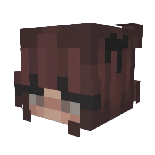 luvleys Minecraft avatar head, 3D render