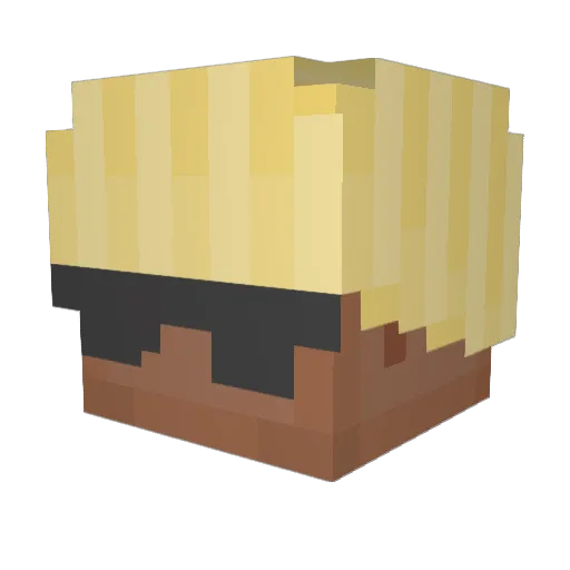 luvlili Minecraft avatar head, 3D render