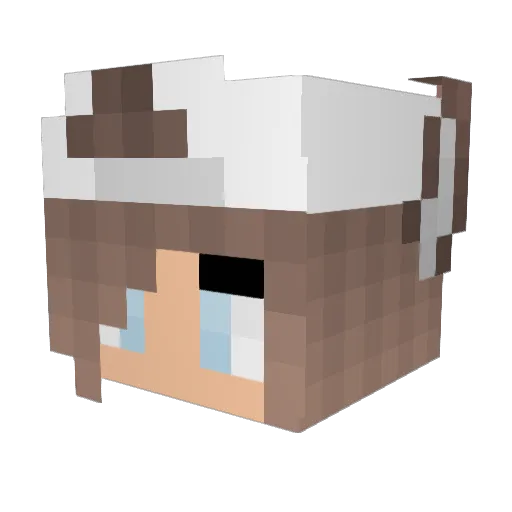 luvlivi Minecraft avatar head, 3D render