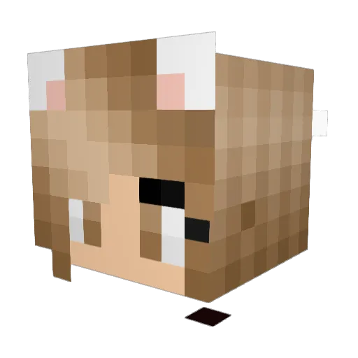 luvlots Minecraft avatar head, 3D render