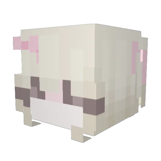 luvlya Minecraft avatar head, 3D render