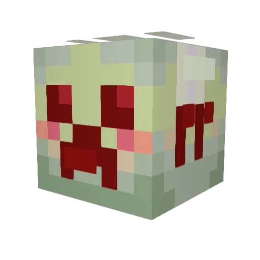 luvlypuma Minecraft avatar head, 3D render