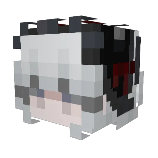 luvmegy Minecraft avatar head, 3D render