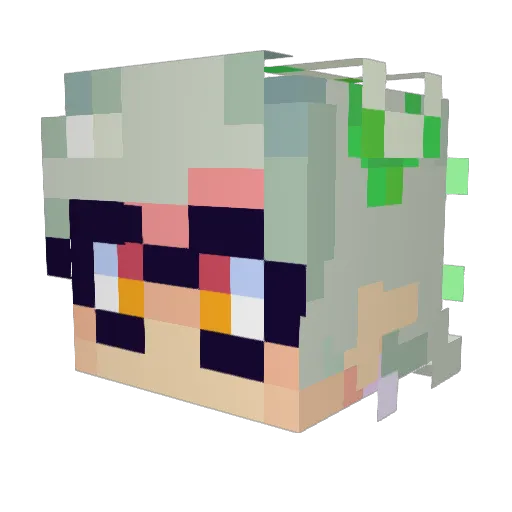 luvnadii4 Minecraft avatar head, 3D render