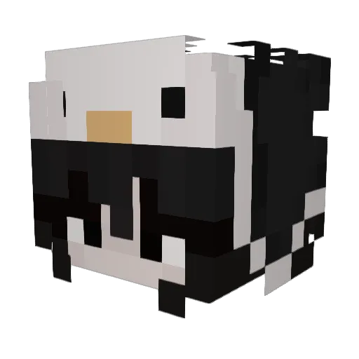 luvpengu Minecraft avatar head, 3D render