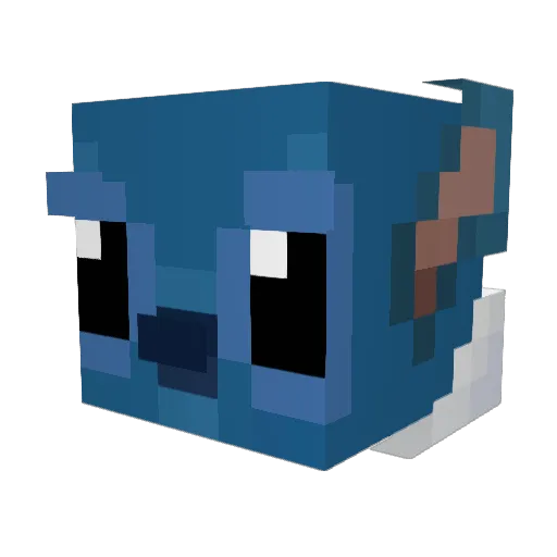 luvpill Minecraft avatar head, 3D render