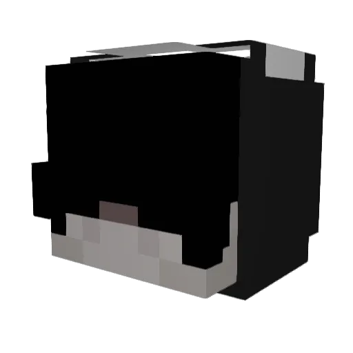 luvqi Minecraft avatar head, 3D render