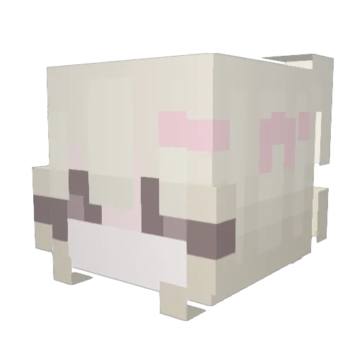 luvrosse Minecraft avatar head, 3D render
