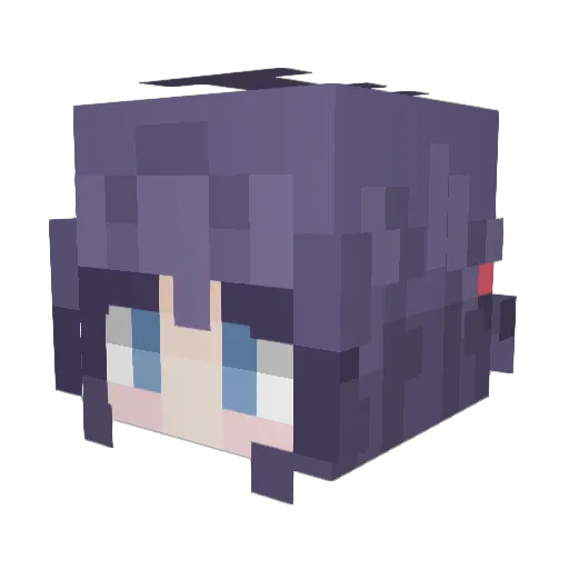 luvrscae Minecraft avatar head, 3D render