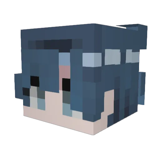 luvrsxo Minecraft avatar head, 3D render