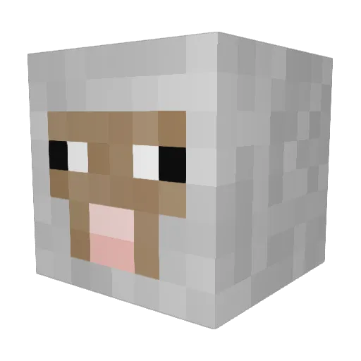 luvstds Minecraft avatar head, 3D render
