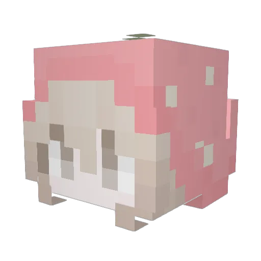 luvsungs Minecraft avatar head, 3D render