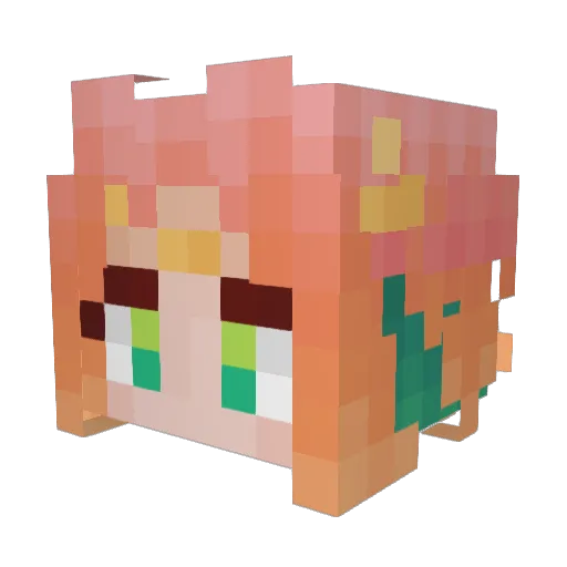 luvtalks Minecraft avatar head, 3D render