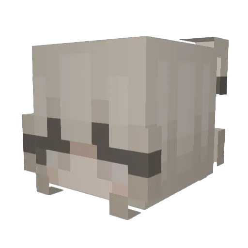 luvthat Minecraft avatar head, 3D render