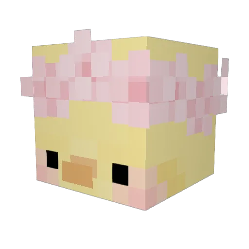 luvuself_ Minecraft avatar head, 3D render