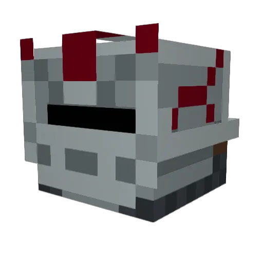 luvvless Minecraft avatar head, 3D render