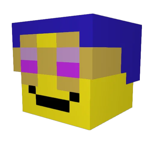 luvvlight Minecraft avatar head, 3D render