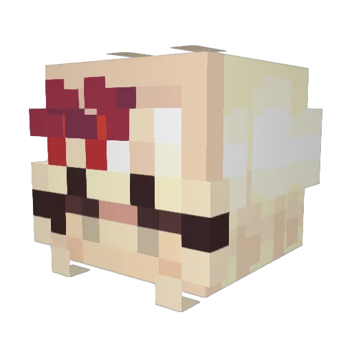 luvvmikka Minecraft avatar head, 3D render