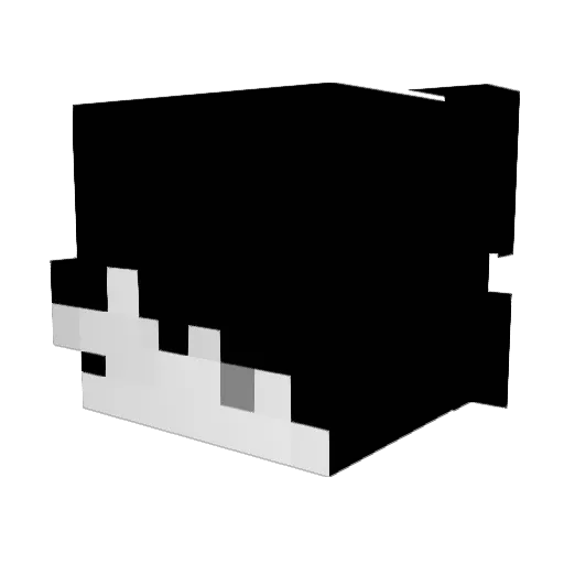luvvw Minecraft avatar head, 3D render
