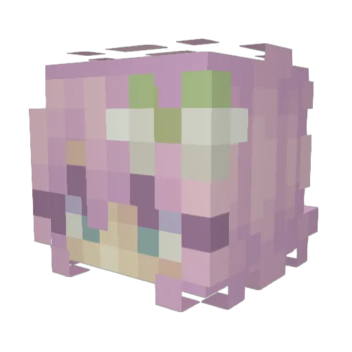 luvwendz Minecraft avatar head, 3D render