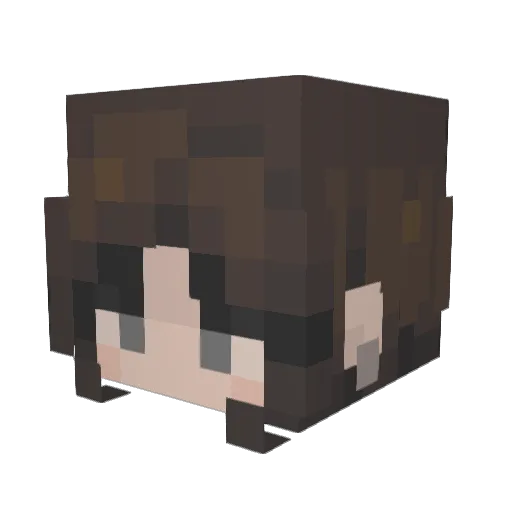 luvzay Minecraft avatar head, 3D render