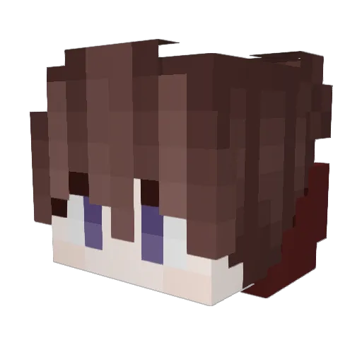 luweiqwq Minecraft avatar head, 3D render