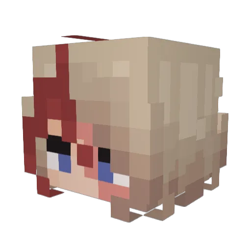 luwhatev Minecraft avatar head, 3D render