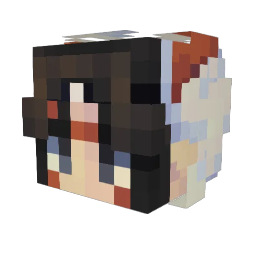 luwunyaa Minecraft avatar head, 3D render