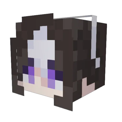 luxA0A Minecraft avatar head, 3D render