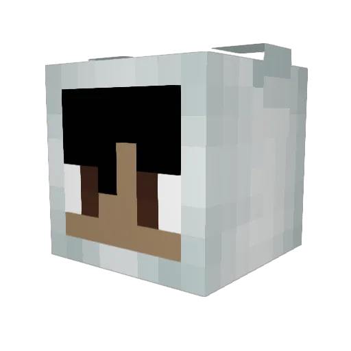 lux_main Minecraft avatar head, 3D render