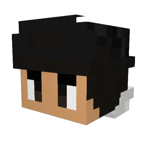 luxckxy Minecraft avatar head, 3D render