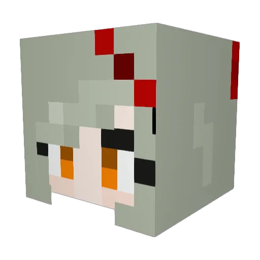 luxiaof Minecraft avatar head, 3D render
