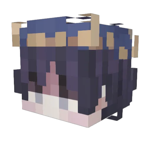 luxin3 Minecraft avatar head, 3D render