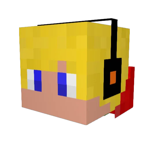 luxio180 Minecraft avatar head, 3D render