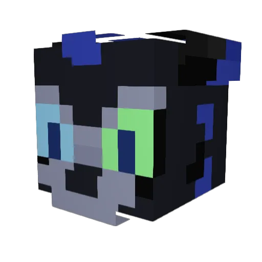 luxior Minecraft avatar head, 3D render