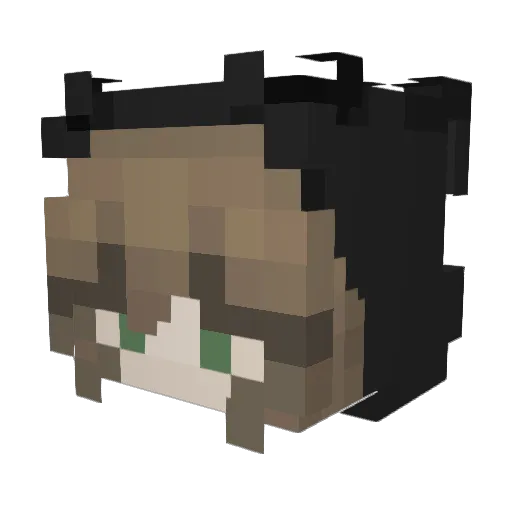 luxiousX Minecraft avatar head, 3D render