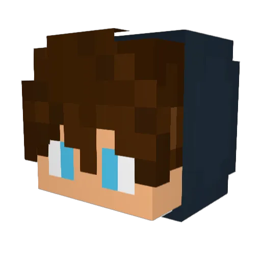 luxito Minecraft avatar head, 3D render