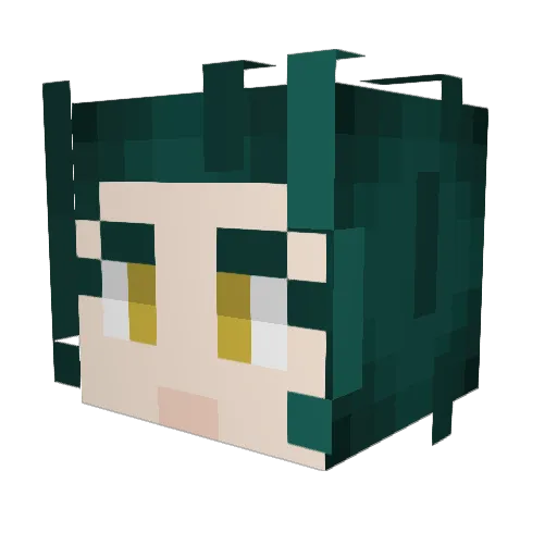 luxorvt Minecraft avatar head, 3D render