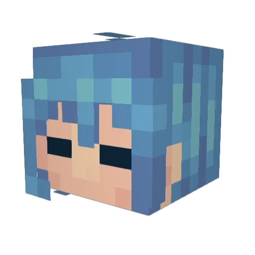 luxpaz Minecraft avatar head, 3D render